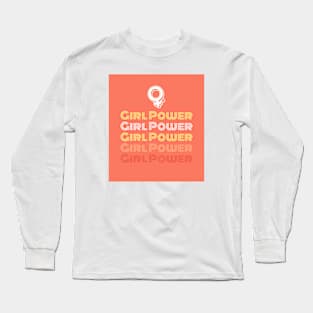 Girl Power Text Gradient Long Sleeve T-Shirt